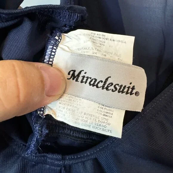 MIRACLESUIT illusionists palma one piece swimsuit in midnight size US 12 - Picture 4 of 10